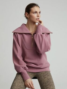 Varley Vine Half Zip Pullover, Nostalgia Rose Size Small